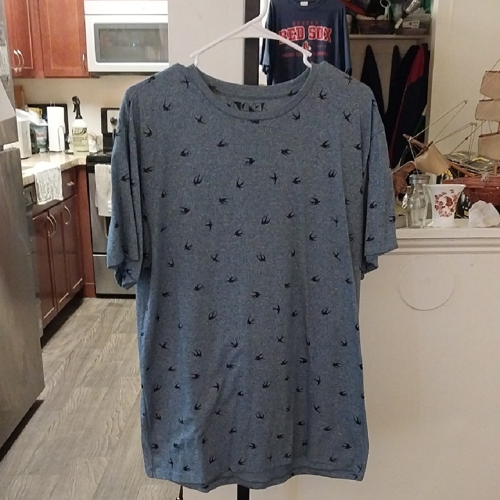 Knickerbocker Bird Print Blue Men's Tee